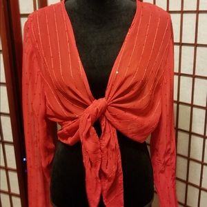 Sheer blouse cover-B152